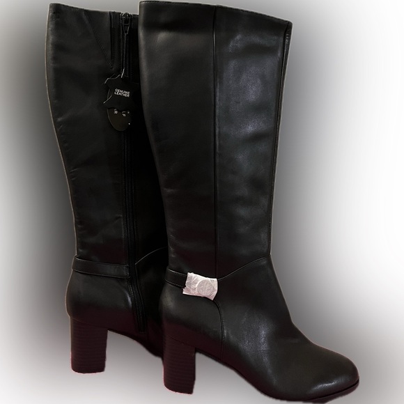 NWT Giani Bernini Black Heeled Boots - Picture 1 of 9